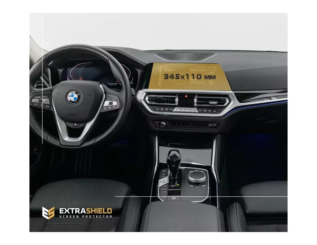 BMW 4 Series (G22) 2020 - Present Digital Speedometer (without sensor) 12,3" HD transparant navigatiebeschermglas