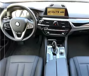 BMW 5 Series (G30) 2016 - 2020 Digital Speedometer (left button) 12,3" DisplayschutzGlass Kratzfest Anti-Fingerprint Transparent