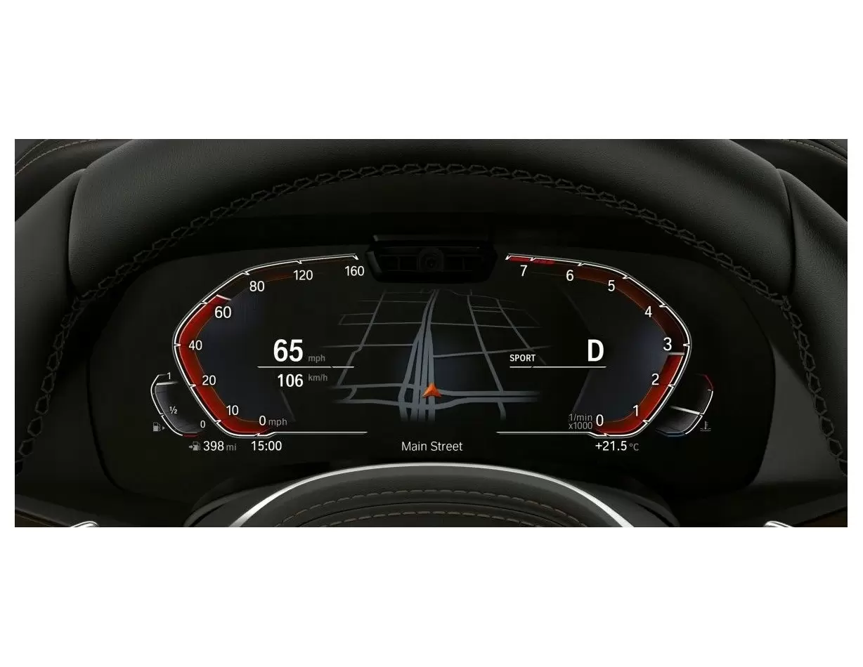 BMW 6 Series (G32) 2017 - 2020 Digital Speedometer (Central) 12,3" DisplayschutzGlass Kratzfest Anti-Fingerprint Transparent - 1