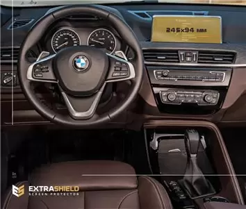 BMW X1 (F48) 2015 - 2019 Multimedia 8,8" DisplayschutzGlass Kratzfest Anti-Fingerprint Transparent - 1