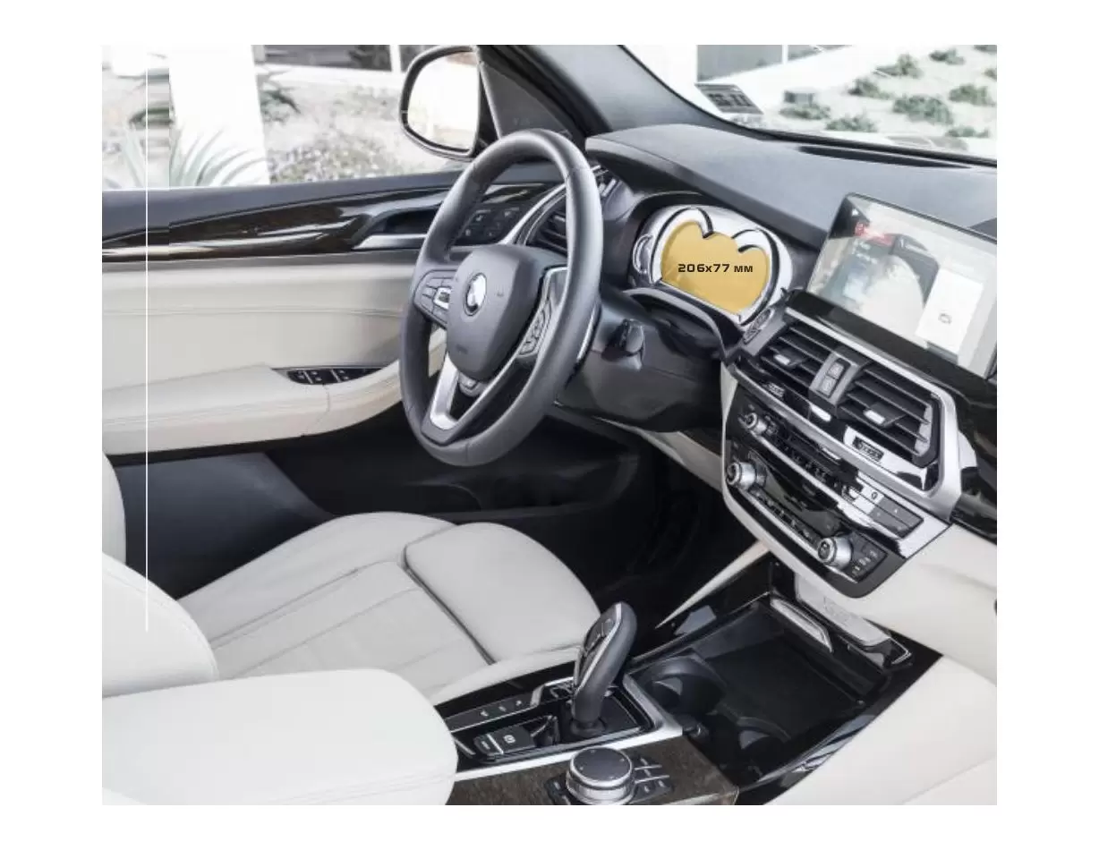 BMW X3 (G01) 2017 - 2021 Digital Speedometer (Central) 12,3" ExtraShield Screeen Protector