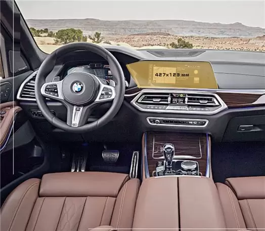 BMW X5 (F15) 2013 - 2018 Multimedia 10,25" DisplayschutzGlass Kratzfest Anti-Fingerprint Transparent - 1- Cockpit Dekor Innenrau