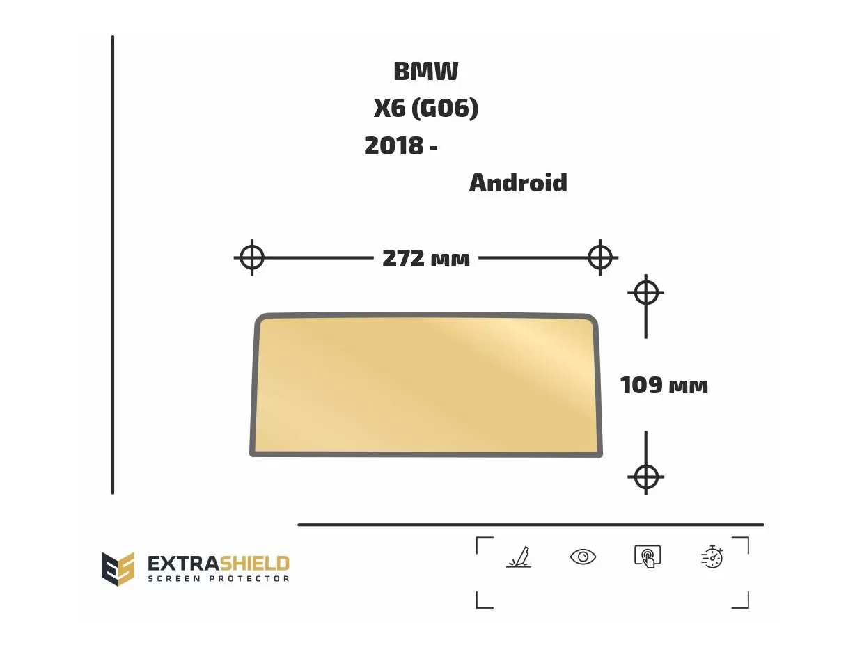 BMW X5 (G05) 2018 - Present Digital Speedometer (Ohne sensor) 12,3" DisplayschutzGlass Kratzfest Anti-Fingerprint Transparent - 