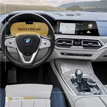 BMW X6 (G06) 2019 - Present Digital Speedometer (with sensor) 12,3" HD transparant navigatiebeschermglas