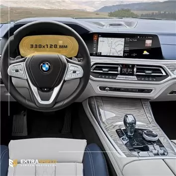 BMW X6 (G06) 2019 - Present Digital Speedometer (without sensor) 12,3" HD transparant navigatiebeschermglas