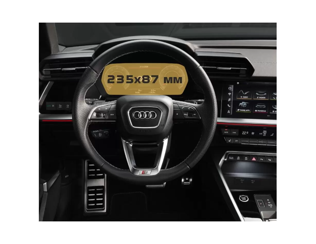 Audi A3 (8Y) 2020 -Presnt. Digital Speedometer Audi virtual cockpit 10,25" ExtraShield Screeen Protector