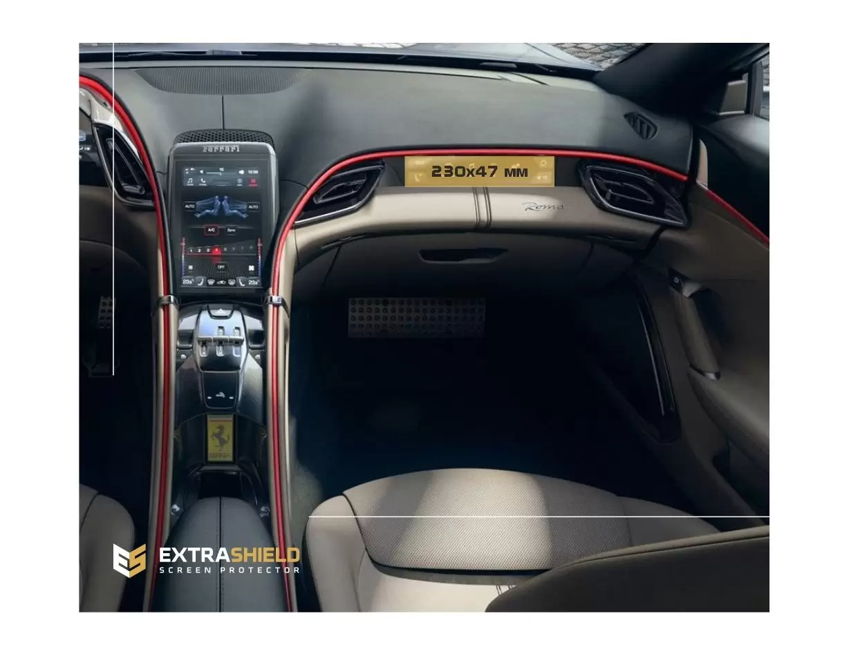 Ferrari F8 Tributo 2019 - Present Multimedia passenger HD transparant navigatiebeschermglas