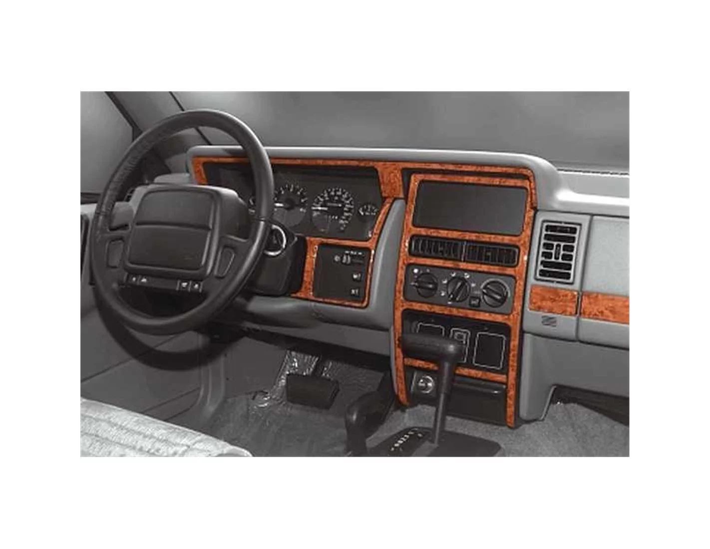 Chrysler Grand Cherokee 09.92-01.96 3M 3D Interior Dashboard Trim Kit Dash Trim Dekor 9-Parts