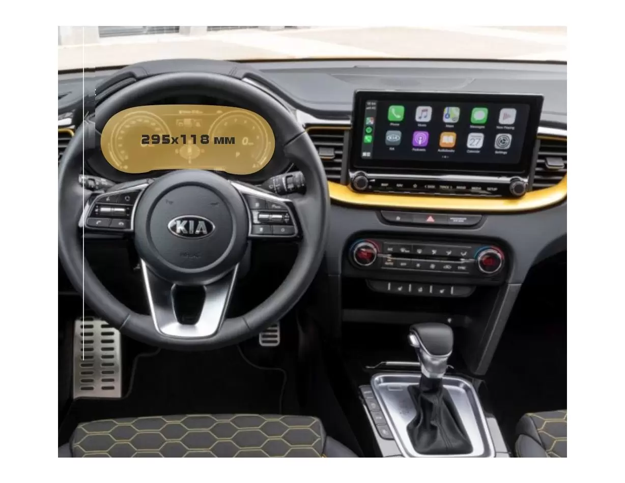 Jeep Grand Wagoneer 2021 - Present Passenger monitors (2pcs,) HD transparant navigatiebeschermglas