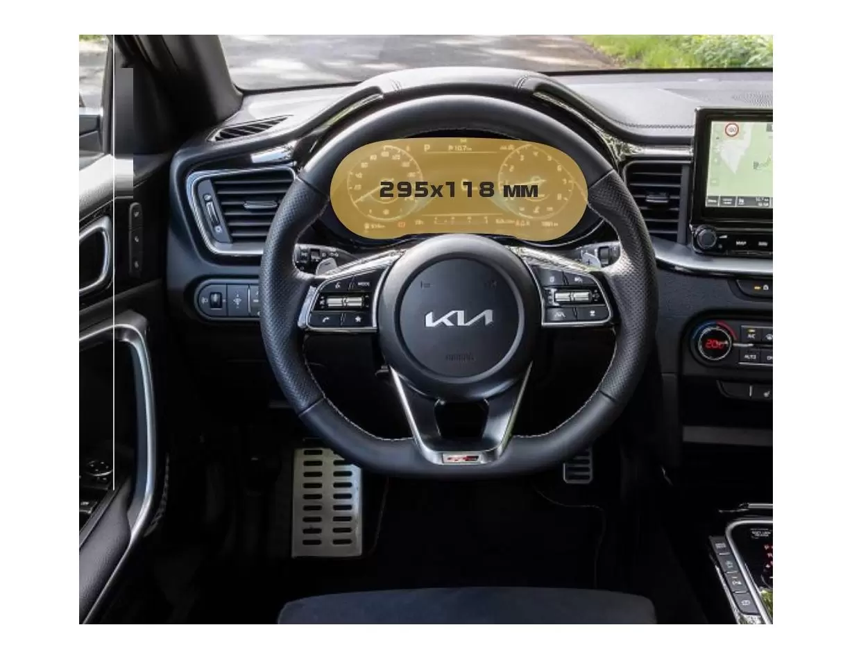 KIA Ceed 2018 - Present Multimedia 7" HD transparant navigatiebeschermglas