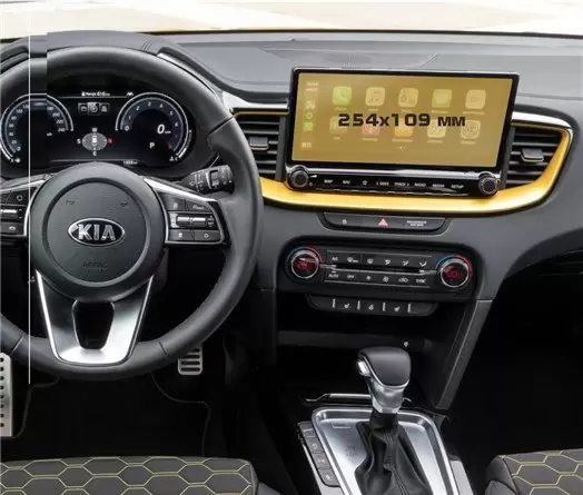 KIA Ceed 2019 - Present Digital Speedometer 12,3" HD transparant navigatiebeschermglas