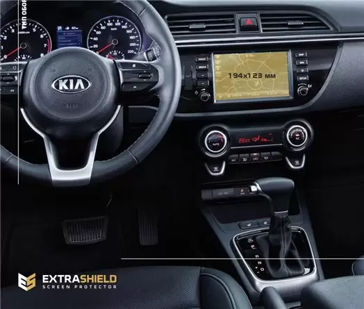 KIA ProCeed 2018 - Present Multimedia 8" Protection d'écran Résiste aux rayures HD transparent - 1 - habillage decor de tableau 