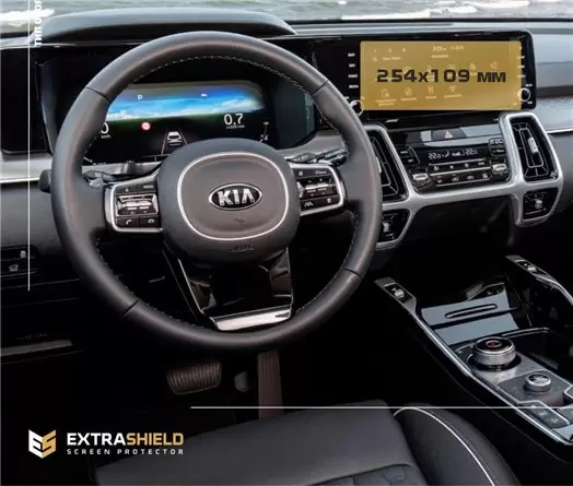 KIA Sorento 2020 - Present Digital Speedometer LCD-Digi 12,3" DisplayschutzGlass Kratzfest Anti-Fingerprint Transparent - 1- Coc