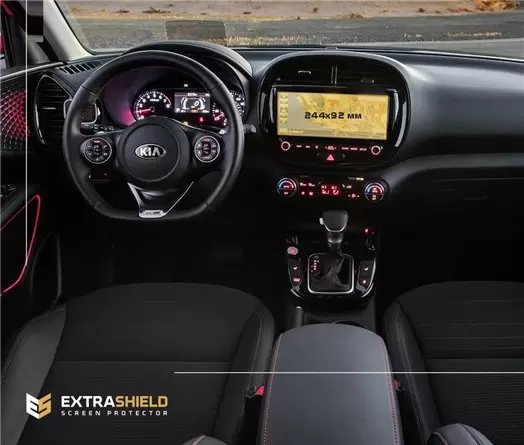 KIA Sorento Prime 2017 - 2020 Multimedia 8" Protection d'écran Résiste aux rayures HD transparent - 1 - habillage decor de table