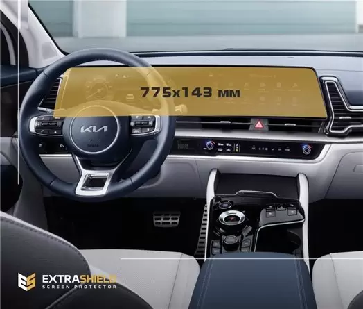 KIA Soul 2018 - Present Multimedia 10,25" HD transparant navigatiebeschermglas