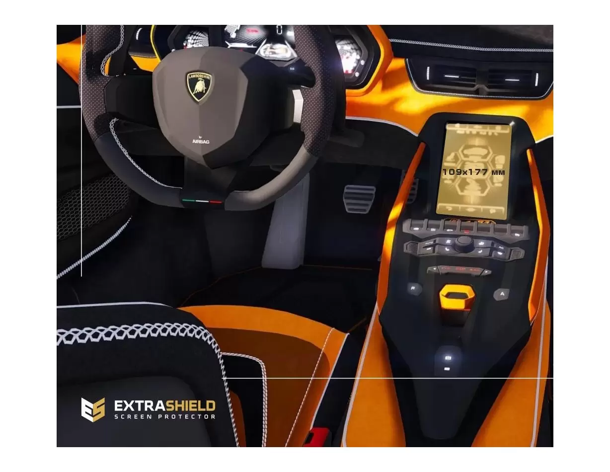 Lamborghini Huracan 2014 - Present Digital Speedometer Vetro Protettivo HD trasparente di navigazione Protezione