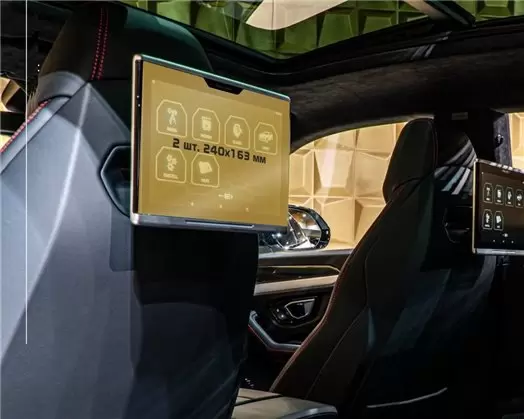 Lamborghini Sian 2019 - Present Multimedia + Climate-Control 8,4" HD transparant navigatiebeschermglas