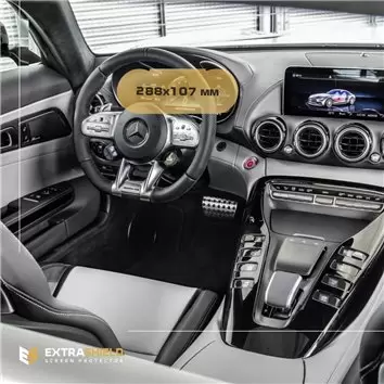 Mercedes-Benz AMG GT (X290) 2018 - Present Digital Speedometer + Multimedia 12,3" ExtraShield Screeen Protector