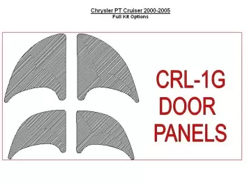Chrysler PT Cruiser 2001-2005 Door panels, 4 Parts set Cruscotto BD Rivestimenti interni