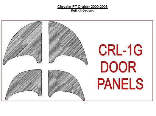Chrysler PT Cruiser 2001-2005 Door panels, 4 Parts set BD Kit la décoration du tableau de bord - 1 - habillage decor de tableau 