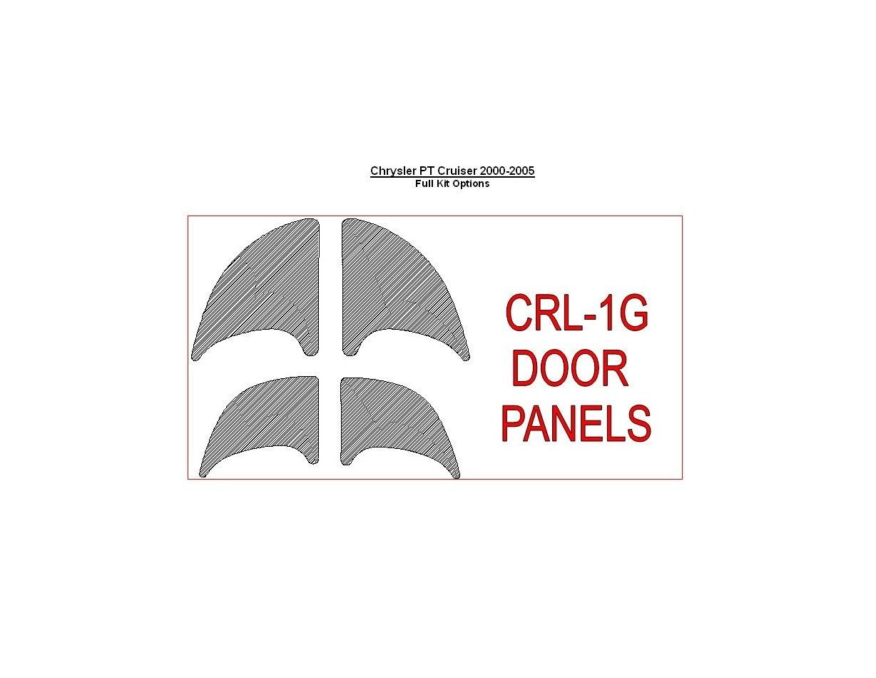 Chrysler PT Cruiser 2001-2005 Door panels, 4 Parts set BD Kit la décoration du tableau de bord - 1 - habillage decor de tableau 