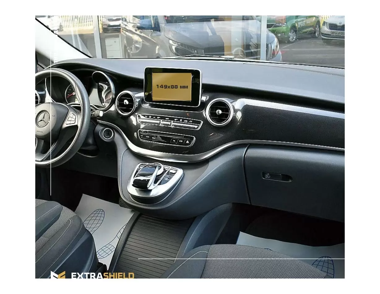 Mercedes-Benz SL-Class (R231/R232) 2012 - Present Multimedia 7" HD transparant navigatiebeschermglas