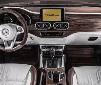 Mercedes-Benz X-class (X470) 2017 - 2020 Multimedia 5,4" Protection d'écran Résiste aux rayures HD transparent - 1 - habillage d