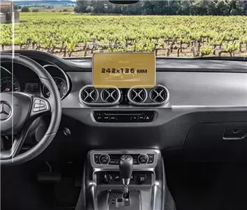 Mercedes-Benz X-class (X470) 2017 - 2020 Multimedia 7" HD transparant navigatiebeschermglas