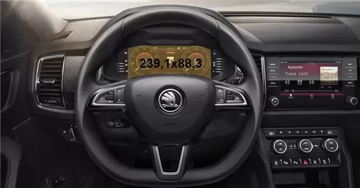 Skoda Kodiaq (NS7) 2016 - Present Digital Speedometer LCD-Digi 10,25" DisplayschutzGlass Kratzfest Anti-Fingerprint Transparent 