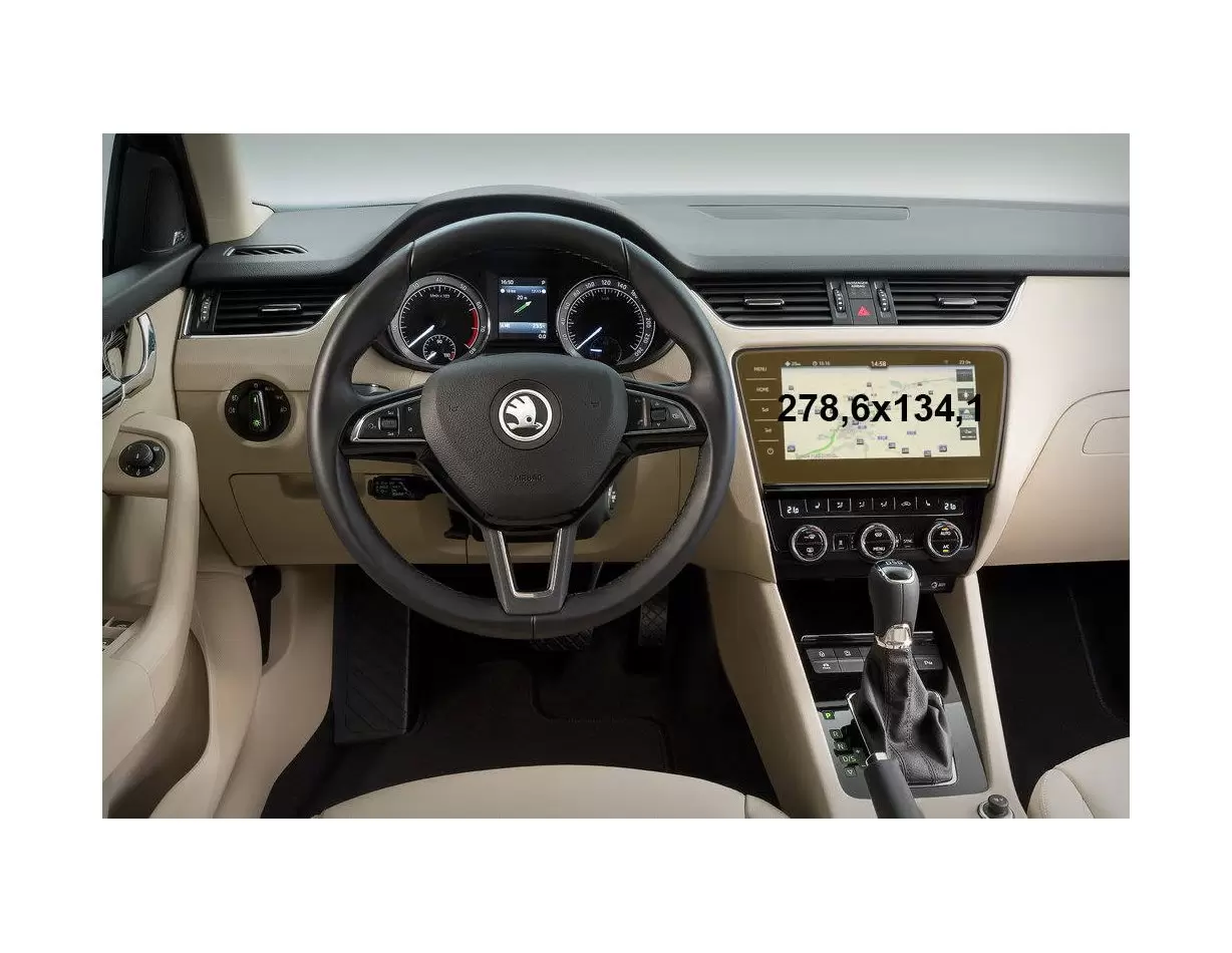 Skoda Octavia (A7) 2016 - 2019 Multimedia Bolero 8" Vetro Protettivo HD trasparente di navigazione Protezione