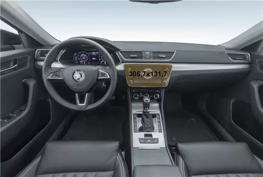 Skoda Superb (B8) 2015 - Present Multimedia Bolero 8" Vetro Protettivo HD trasparente di navigazione Protezione