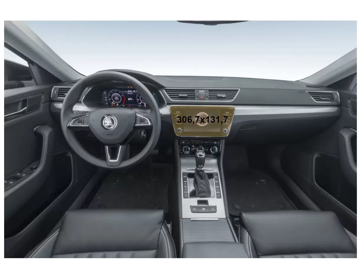 Skoda Superb (B8) 2015 - Present Multimedia Bolero 8" Vetro Protettivo HD trasparente di navigazione Protezione