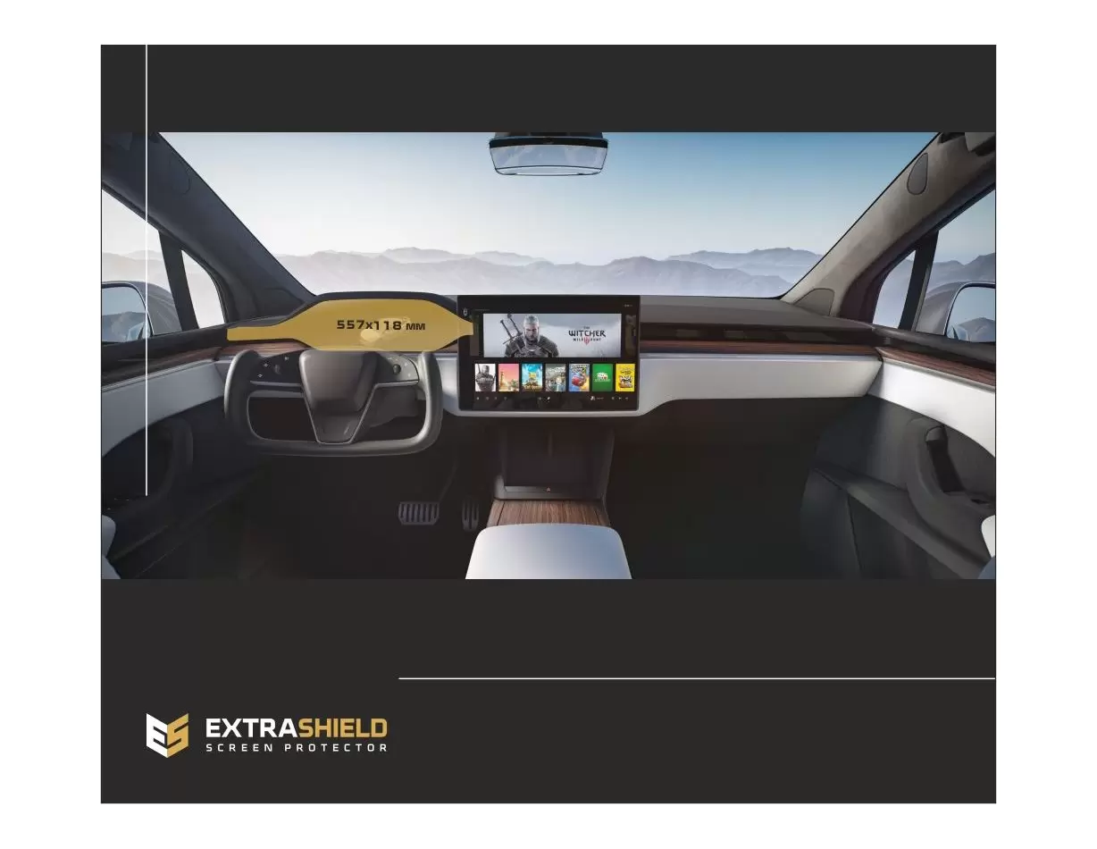 Tesla Model X 2021 - Present Digital Speedometer ExtraShield Screeen Protector