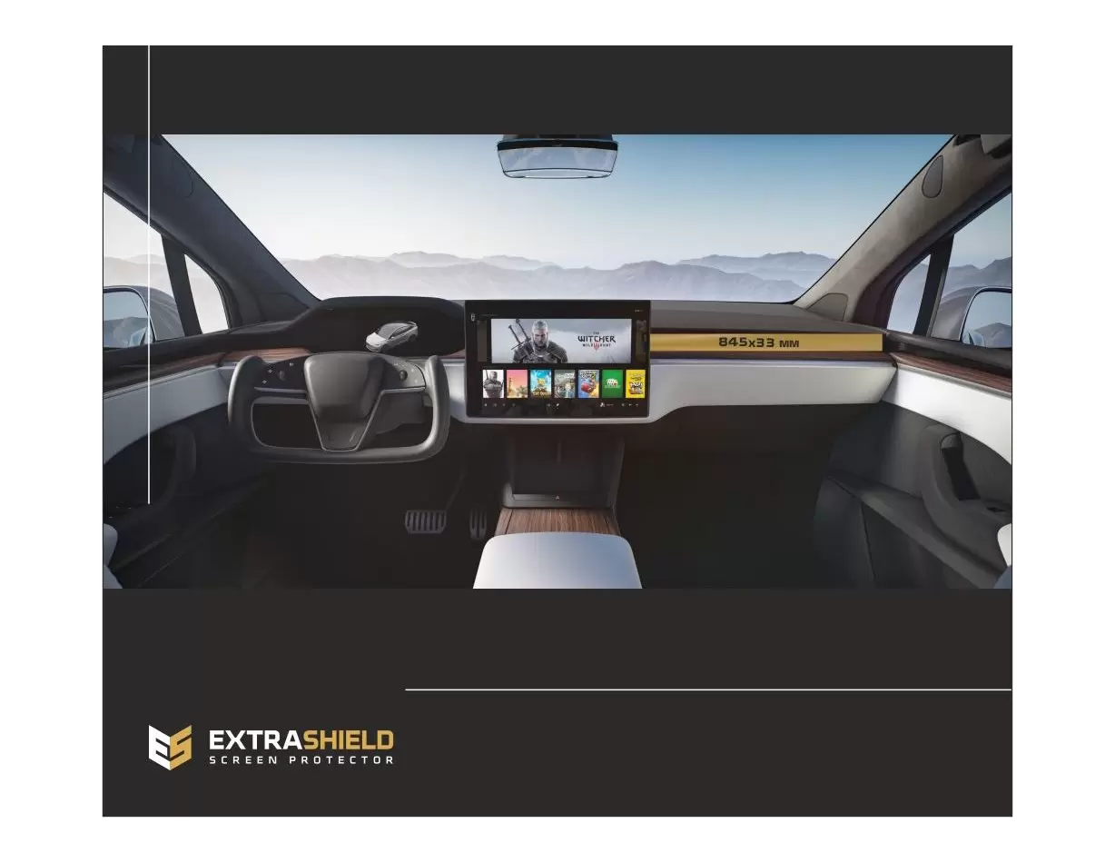 Tesla Model X 2021 - Present Multimedia passenger HD transparant navigatiebeschermglas