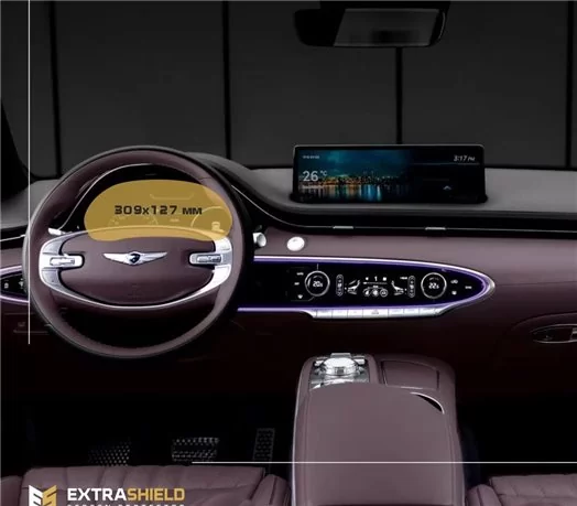 Genesis GV70 2020 - Present Digital Speedometer ExtraShield Screeen Protector Genesis GV70 2020 - Present Digital Speedometer ExtraShield Screeen Protector