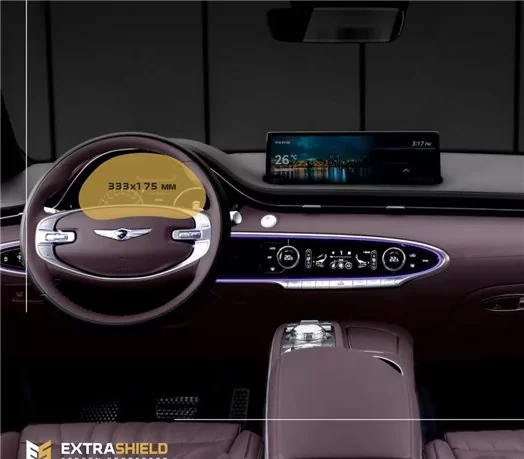 Genesis GV70 2020 - Present Digital Speedometer ExtraShield Screeen Protector Genesis GV70 2020 - Present Digital Speedometer ExtraShield Screeen Protector