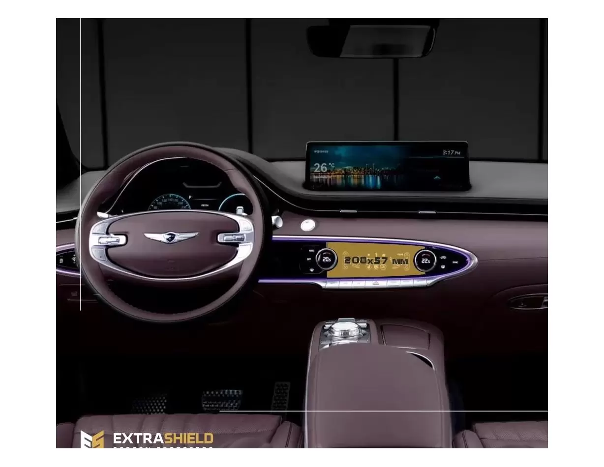 Genesis GV70 2020 - Present Digital Speedometer DisplayschutzGlass Kratzfest Anti-Fingerprint Transparent Genesis GV70 2020 - Present Digital Speedometer DisplayschutzGlass Kratzfest Anti-Fingerprint Transparent