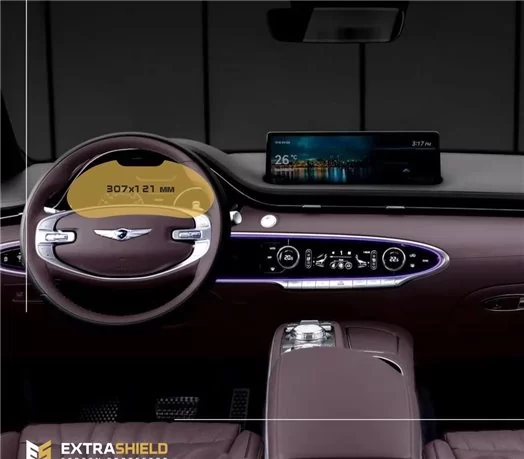 Genesis GV70 2020 - Present Digital Speedometer ExtraShield Screeen Protector Genesis GV70 2020 - Present Digital Speedometer ExtraShield Screeen Protector