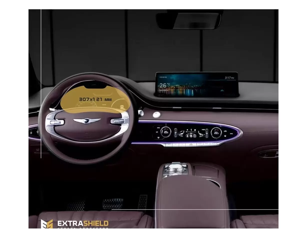 Genesis G80 2021 Passenger monitors (2pcs,) 9" HD transparant navigatiebeschermglas Genesis G80 2021 Passenger monitors (2pcs,) 9" HD transparant navigatiebeschermglas