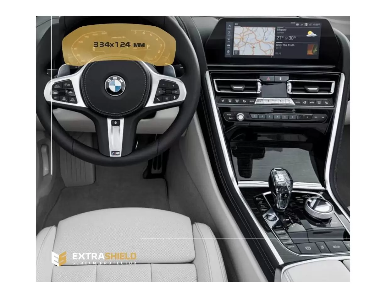 BMW 8 Series (G14-16) 2018 - Present Digital Speedometer (without sensor) 12,3" ExtraShield Screeen Protector