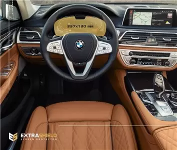BMW 7 Series (F01/F02) 2012 - 2015 Multimedia NBT EVO 10,2" DisplayschutzGlass Kratzfest Anti-Fingerprint Transparent - 1