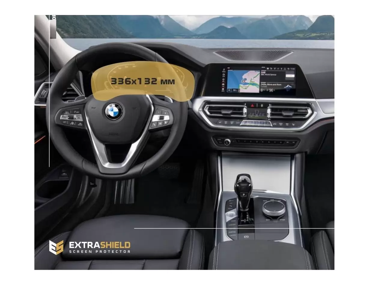 BMW 3 Series (G20) 2020 - Present Digital Speedometer (without sensor) 12,3" ExtraShield Screeen Protector