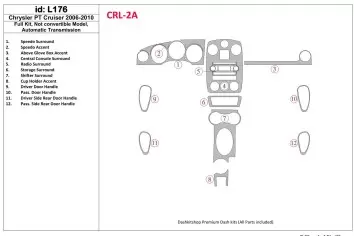 Chrysler PT Cruiser 2006-UP Full Set Cruscotto BD Rivestimenti interni