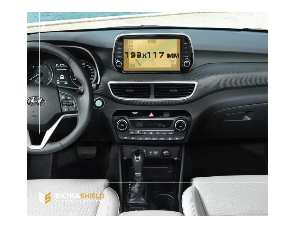 Hyundai Sonata 2019 - Present Multimedia 8" Vetro Protettivo HD trasparente di navigazione Protezione