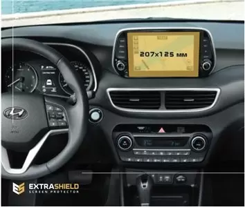Hyundai Staria 2021 - Present Multimedia + climate-control DisplayschutzGlass Kratzfest Anti-Fingerprint Transparent - 1- Cockpi