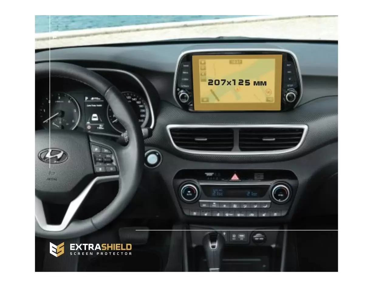 Hyundai Staria 2021 - Present Multimedia + climate-control HD transparant navigatiebeschermglas