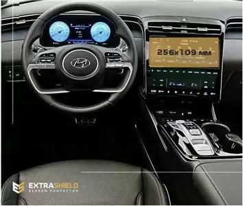 Hyundai Tucson 2015 - 2019 Multimedia 8" DisplayschutzGlass Kratzfest Anti-Fingerprint Transparent - 1- Cockpit Dekor Innenraum