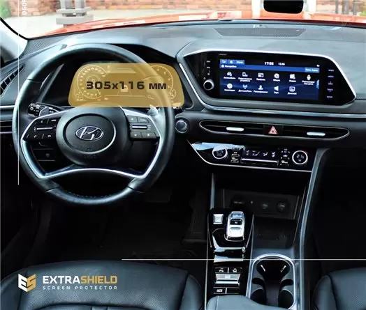 Hyundai Sonata 2019 - Present Digital Speedometer 12,3" ExtraShield Screeen Protector