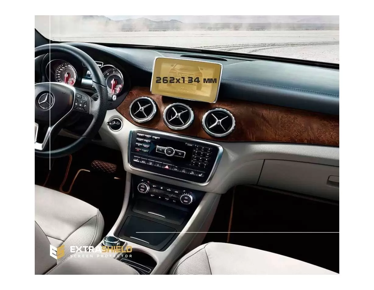 Mercedes-Benz GLA (X156) 2013 - 2017 Multimedia 8,4" HD transparant navigatiebeschermglas