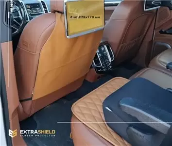 Porsche Cayenne 2017 - Present Passenger monitors DisplayschutzGlass Kratzfest Anti-Fingerprint Transparent - 1- Cockpit Dekor I